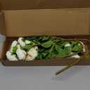 White Ranunculus Artificial Flowers,3PCS 18 Heads Faux Silk Ranunculus Flowers Long Stems Fake Peonies for Centerpieces Arrangements Wedding Party Home Decoration(White)