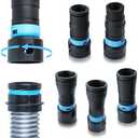 5 Dust Collection Hose Adapters Kit for Home and Shop Vacuum Hose System, Expanded Adapter Set Fits Most Woodworking Power Tools and Sanders, Compatible With Multi-Brands