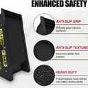 Stable Platform Ladder Leveler - Ladder Levelers for Extension Ladders with Storage for Uneven Surfaces (Regular Black)