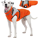 Kuoser Dog Coat, 2 in 1 Dog Jacket with Harness Built in, Winter Waterproof Puppy Puffer Jacket Snowsuit for Small Medium Large Dogs, Cold Weather Reflective Pet Fleece Hunting Vest with Zipper Size XS