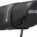 PARDUS Bike Saddle Bag, Water Resistant Bicycle Seat Bag, Durable Under Seat Storage Pouch with Multi-Tool Sleeves, Small Compact Bike Bag, Black