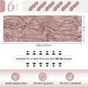 6 Pack Dusty Pink Cheesecloth Table Runner 17x108 Inch Semi Sheer Boho Gauze Cheese Cloth Fabric Table Runners Table Decor for Wedding Party Baby Shower Birthday Home Decor Garden Farmhouse