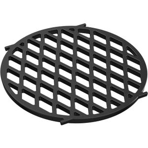 only fire Gourmet BBQ System Sear Grate Replacement for Weber 8834, Porcelain-Enameled Cast-Iron Cooking Grid for 22 1/2 inch Weber Charcoal Grills