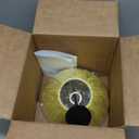 Aspen Creative 56505, Hardback Empire Transitional UNO Lamp Shade, Mushroom Pleated Canary Yellow Faux Silk Fabric, 4" Top x 10" Bottom x 7" Slant Height, Slip 33mm