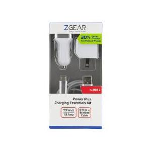 ZGEAR POWER PLUS CHARGING ESSENTIALS 3 PC KIT