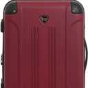 Travelers Club Chicago Hardside Expandable Spinner Luggage, Rhubarb, 20" Carry-On