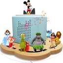 360 Rotating Magnetic Wooden Tonies Shelf for Toniebox 1 & 2, Pine Petal-Shaped, Holds 10-20 Figures, Storage Shelf for Kids' Playroom, Gift for Kids Who Love Tonies(Natural)