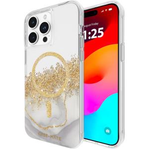 Case-Mate iPhone 15 Pro Max Case - Karat Marble [12ft Drop Protection] [Compatible with MagSafe] Magnetic Cover with Cute Bling Sparkle for iPhone 15 Pro Max 6.7", Anti-Scratch, Shock Absorbent, Slim