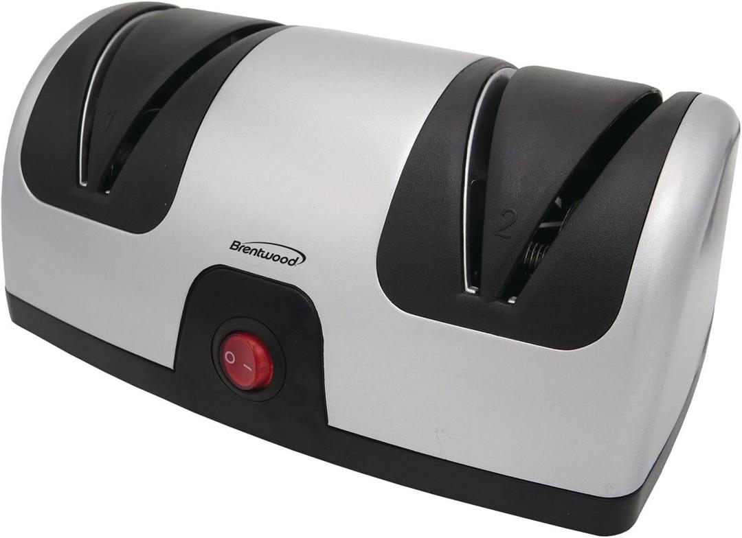 Brentwood TS-1001 2-Stage Electric Knife Sharpener, 9.80in. x 7.20in. x 4.80in.