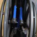 Drive Medical Blue Streak Wheelchair with Flip Back Desk Arms, Swing Away Footrests,FoldingDesk Length Arms, Alloy Steel, 20 Inch Seat