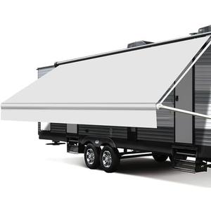 Xenjum RV Awning Fabric Replacement, Upgraded 18.5oz Vinyl Camper Awning Replacement, Universal Outdoor Canopy for Electric and Manual RV Awning (17'(Fabric 16'2"), White)