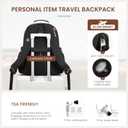 LOVEVOOK Laptop Backpack for Women with Pouch Pocket for Large Capacity Cup,18 Inch Teacher Nurse College Work Backpack Purse,Waterproof Laptop Bag Computer Back Pack for Travel,Black+Wicker pattern