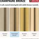 Delta 6-Setting In2ition 2-in-1 Dual Shower Head with Handheld High Pressure ProClean Spray, Brushed Gold Detachable Shower Head with Hose, 1.75 GPM Flow Rate, Champagne Bronze 75655CZ