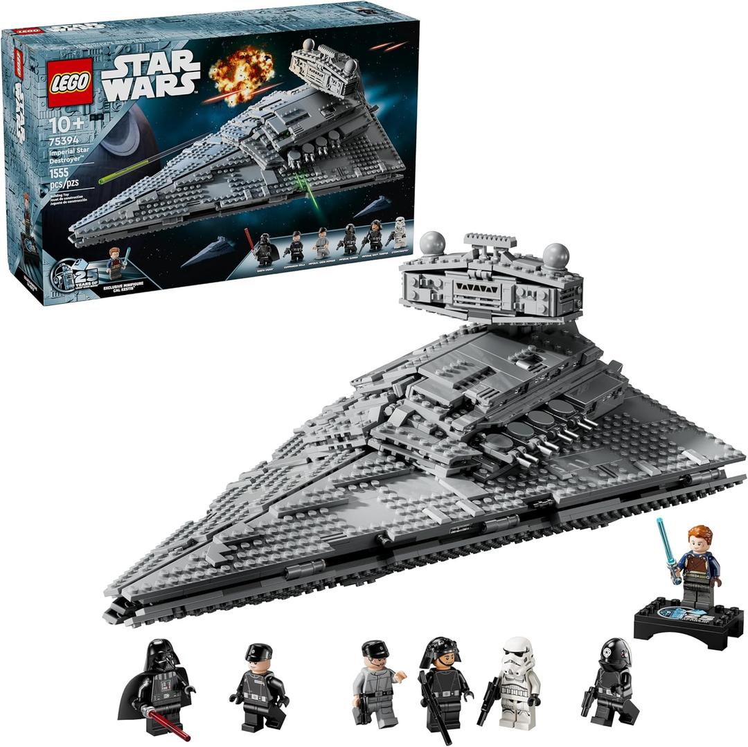 LEGO Star Wars Imperial Star Destroyer Building Toy - Build & Display Set for Boys & Girls, Ages 10+ - Gift for Birthdays - Star Wars Darth Vader & 6 Minifigure Toys - 75394
