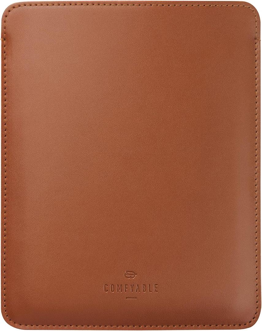 Comfyable E-Reader Sleeve Precisely Compatible with 7 Inch Kindle Paperwhite Colorsoft Edition, 6.8 Inch Kindle Paperwhite 12th/11th/10th Generation 2024-2019, PU Faux Leather Protective Case, Brown (6.8"-7" for Kindle 2024, 2021)