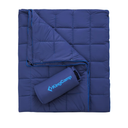 KingCamp Ultralight Camping Blanket, Packable Down Alternative Puffy Wearable Blankets Weatherproof Warm Package Quilt with Snap Buttons for Outdoor Hiking Travel Picnic Stadium (69" L x 53" W, Navy)