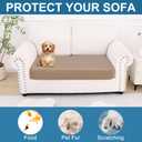 Smiry Printed Couch Cushion Covers, Stretch Soft Couch Covers for Sofa, Washable Non-Slip Sofa Slipcover Furniture Protector for Indoor and Outdoor (Medium, Mocha)