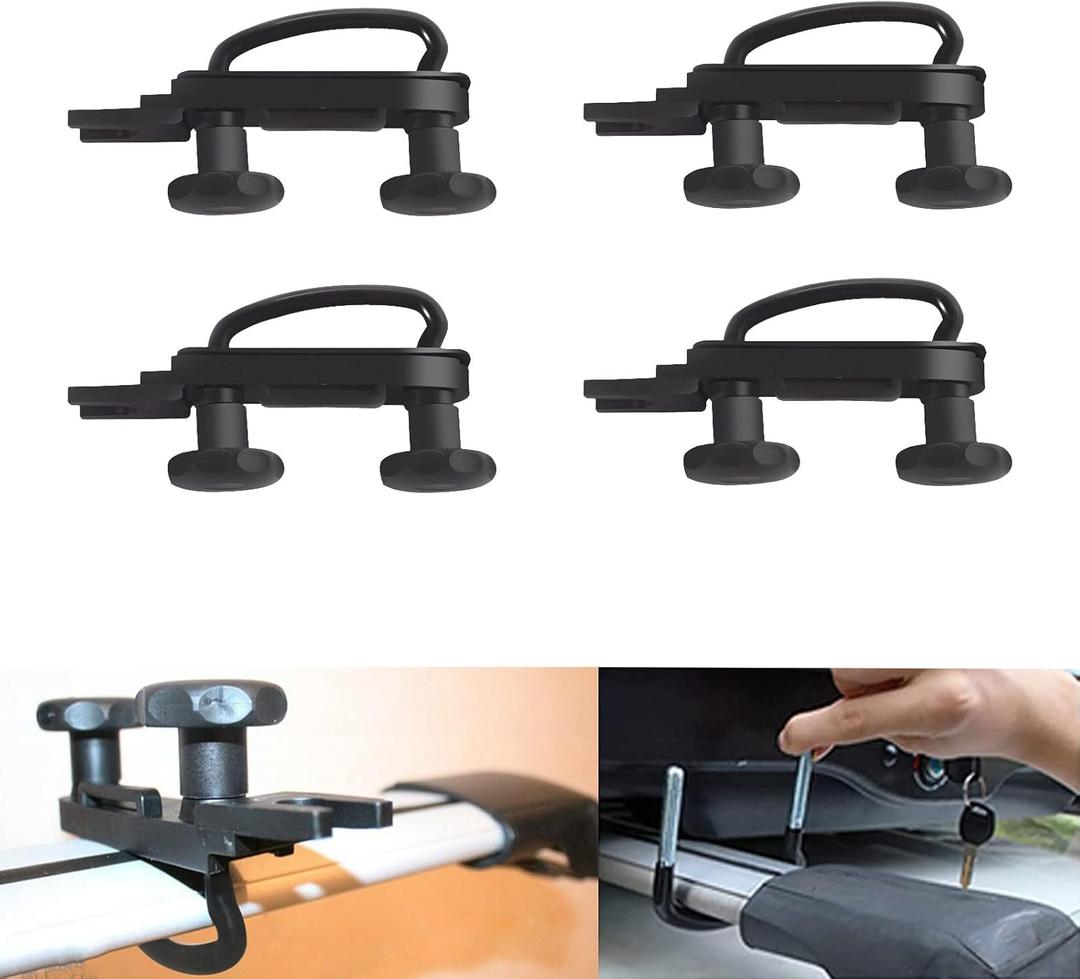 Roof Box U-Bolt Clip Stainless Steel Universal Inner Width 83.5mm/3.3in,3.81 mm/1.5in Thick and Width is 3.3in/86mm Roof Rack Mounting Brackets Accessories with 8 Lock Nuts 2 Straps (4PCS)