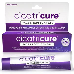 Cicatricure Advanced Scar Gel for Face & Body - Proven Results in 2 Weeks, Scar Treatment for Surgical Scars, Stretch Marks, Scars of Burns and Injuries, Acne Scar Treatment, 1 oz (28 g)