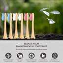 Bamboo Electric Toothbrush Heads, Plant-Based Soft Bristles Electric Toothbrush Replacement Heads, Compatible with Philips Sonicare (Mix and Match 3 Colors)