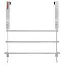 Over The Door Towel Rack with 3-Tier Adjustable Pole, Stainless Steel Towel Racks in Silver for Bathroom