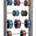 tonchean Wire Spool Rack, Cold-Rolled Steel Wire Spool Holder Wall Mounted Wire/Cable Dispenser with 4 Adjustable Rods Conduit Display & Storage for Electrical, Industrial & Retail Use Gray