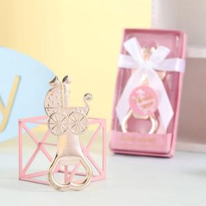 18pcs Bottle Openers for Baby Shower Favors Gifts, Bridal Baby Shower Decorations Souvenirs, Poppin Bottles Openers with Exquisite Gifts Box Used for Baby Party (Pink-Baby Carriage, 18)