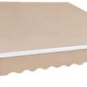 VEVOR Manual Retractable Awning, 13 x 8 ft Outdoor Patio Awning Retractable Sun Shade, Patio Door Window Awning Sunshade Shelter Water-Resistant Polyester with Crank Handle for Balcony, Backyard