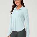 Soothfeel Women's UPF 50+ Shirts Long Sleeve 1/4 Zip Pullover UV Sun Protection Golf Shirt Workout Athletic Tops for Women (Gray, M)