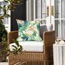 LVTXIII Outdoor/Indoor Throw Pillows, Decorative Throw Pillows with Inserts, 18"x18" Square Pillows for Bed, Couch, Sofa and Patio Furniture, Set of 2, Lush Leaf Green