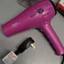 Conair Hair Dryer with Retractable Cord, 1875W Blow Dryer, 3 Heat Settings, 2 Speeds, Blow Dryer with Diffuser and Concentrator Attachments, Ionic + Tourmaline Technology, Pink