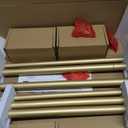 Heavy Duty Curtain Rods for Windows 28 to 48 Inches, 1 Inch Gold Curtain Rod for Bedroom, Living Room, Patio, Kitchen, Adjustable Curtains Rods with Classic Finials, Gold Finishing