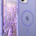 SUPFINE Magnetic for iPhone 17e Case/iPhone 16e Case (Compatible with MagSafe) (Military Grade Drop Protection) Slim Translucent Matte Shockproof with Anti-Fingerprint Phone Case,Purple
