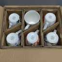 GBhome 12oz Coffee Mugs Set fo 6, Ceramic Coffee Mugs with Decaled Flowers for Man Woman Mom Dad, Light Weight Coffee Mugs Set for Latte/Cappuccino/Cocoa/Milk, Dishwasher & Microwave Safe