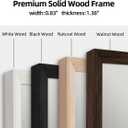 30" x 36" Natural Wood Framed Wall Mirror, HD Rustic Wooden Bathroom Vanity Mirror, Shatterproof, Waterproof, Rectangle Decor Farmhouse, Bedroom, Entryway, Horizontal/Vertical