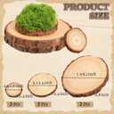 Nuanchu 7 Pack Wood Table Centerpieces with Rustic Wood Slices and Artificial Fake Green Moss for Wooden Fairy Wedding Woodland Table Decor Ideal DIY Crafts (2.4-2.8'',5.1-5.5'',7.9-9.1'')