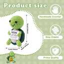 2 x TOYMIS Crochet, I love MOM Turtle-y Much Emotional Motivational Doll Inspirational Knitted Crocheted Animal with Keychain Hook for Uplifting Gift Home Office Decor