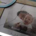 Pearhead Daddy and Me Picture Frame, Baby Photo Keepsake, Father's Day Gift, Gender-Neutral Nursery Decoration, 4" x 6" Display, Distressed Wood