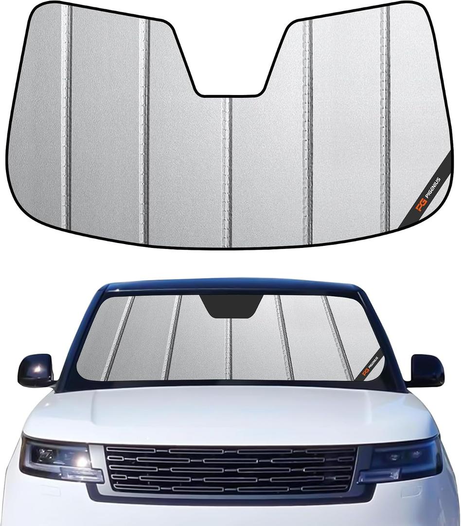 Pigenius Windshield Sun Shade for Land Rover Range Rover Sport 2023-2026 Front Window Sunshade, Without Heads Up Display - Safeguard