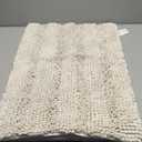 H.VERSAILTEX Bathroom Rugs Bath Rugs for Bathroom Non Slip Bath Mats Extra Thick Chenille Striped Rug 17" x 24" Absorbent Soft Shaggy Washable Dry Fast Bath Mats for Bath Room Floor - Ivory