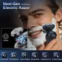 Electric Razor for Men, Men's Rotary Shavers, Waterproof,Wet and Dry Rechargeable Electric Shaver for Men's Faces with a Cordless and Floating Head, Portable Travel Razor,an Ideal Gift for Men