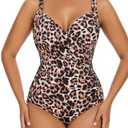 Aqua Regina Plus Size Swimsuit for Women One Piece Bathing Suit Ruched Tummy Control Adjustable Swimwear XXL