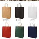 LIHOMR Gift Bags 8.25" X5.9 X3.15 100pcs Brown Kraft Paper Bag with Handles for Small Business Christmas Bulk, Wedding, Party Favor, Shopping, Lunch, Halloween Trick-or-Treat Bags