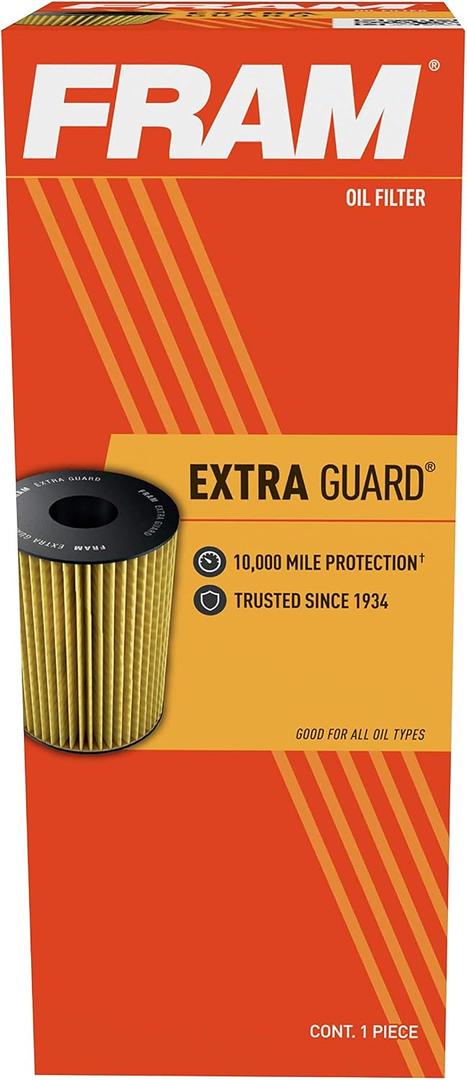 FRAM Extra Guard CH10295 10K Mile Change Automotive Replacement Interval Spin-On Engine Oil Filter for Select Vehicle Model Years, Vehicle Engine Protection Oil Filter for Everyday Drivers