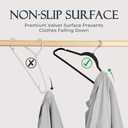 HOUSE DAY Black Velvet Hangers 60 Pack, Non Slip Clothes Felt Hanger Heavy Duty for Coat, Premium Slim Space Saving Suit Hangers for Closet Organizer, 360° Rotating Silver Hook