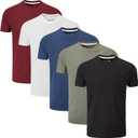 Charles Wilson Men's 5 Pack Crew Neck T-Shirt (Large)