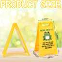 Funny Office Humorous Sarcastic Never Frog-Et Desk Sign Yellow Warning Style Table Decor Humor Gift for Coworkers Friends Home Office Tabletop Cubicle Phone Holder Mirror Stand