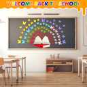73 Pcs Butterfly Reading Bulletin Board Decorations Set Butterfly Classroom Decor Open Book Bulletin Board Cutouts for Classroom Back to School Party Wall Decor