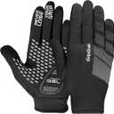 GripGrab Ride Windproof Spring Autumn Cycling Gloves Lightweight Thermal Thin Winter Padded Full Finger Bicycle Glove (Large, Black)