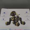 Ruko 18011 Robot Dog Toy, Smart Interactive Puppy with 30+ LED Faces, Remote & Gesture Control, Programmable Electronic Pet for Kids Ages 38, Black & Gold